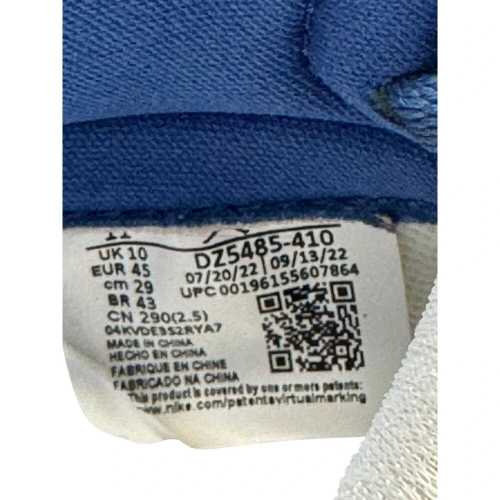 Nike Air Jordan 1 Retro High OG True Blue DZ5485-410 Men's Size 11 sneakers shoe